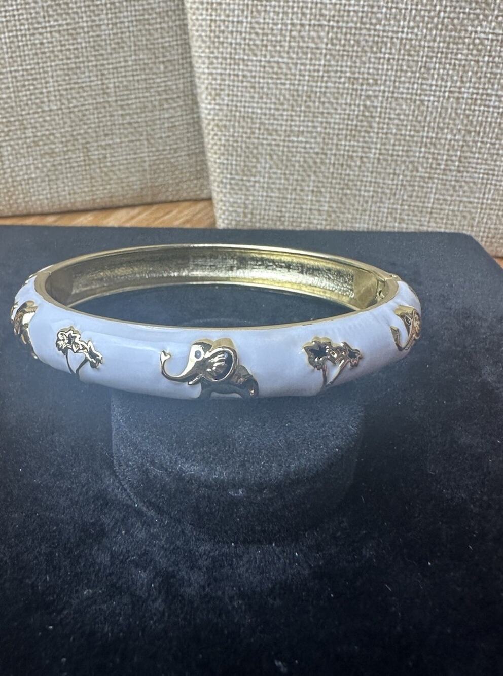 Sequin Nordstrom Multicolor Gold Tone Statement Enamel Bangle Bracelet # 339